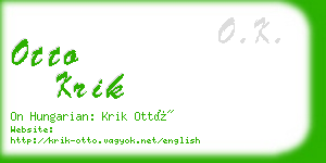 otto krik business card